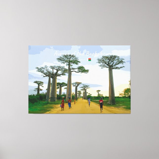 Toile Allée des Baobabs, Madagascar - Paysage (Recto)