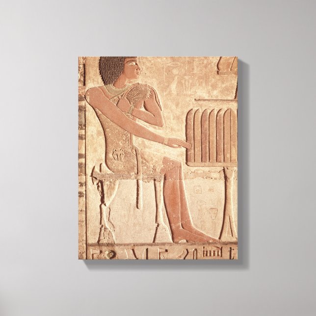 Toile Allégement représentant le défunt assis (Recto)