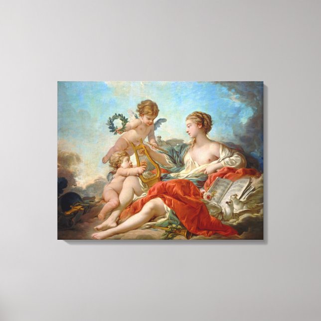 Toile Allégorie de la musique de François Boucher (Recto)