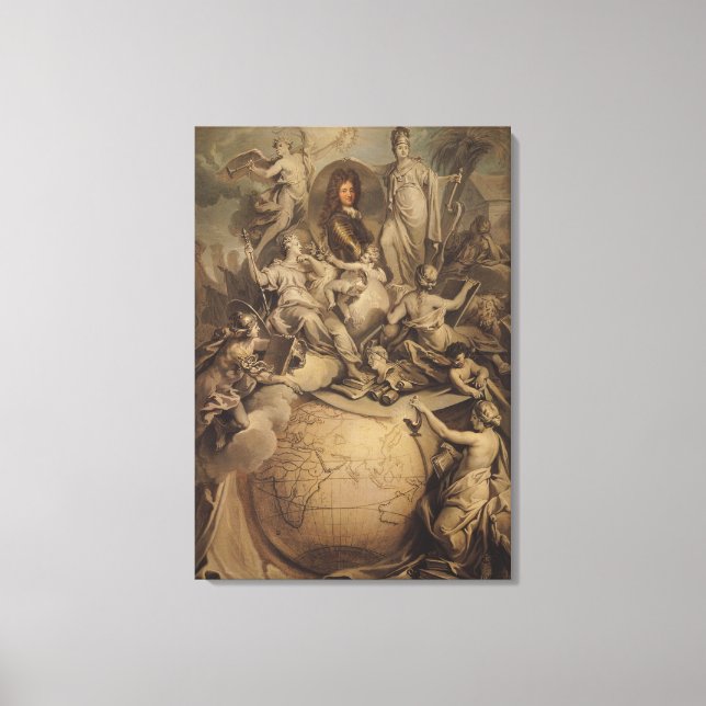 Toile Allégorie de Philippe II Duc d'Orléans, 1718 (Recto)