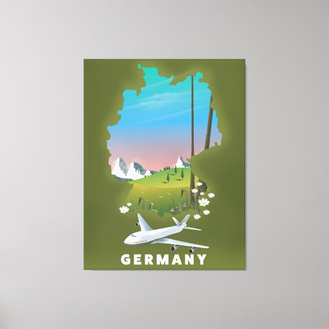 Toile Allemagne Affiche de voyage illustrée (Recto)