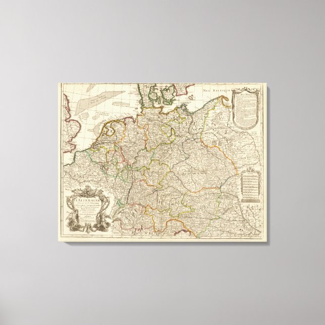 Toile Allemagne, Autriche, Europe (Recto)