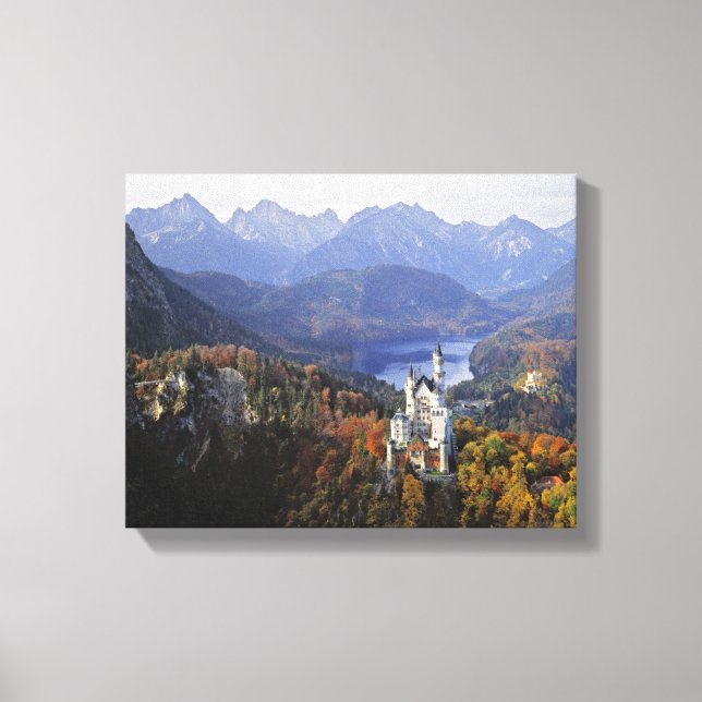 Toile Allemagne, Bavière, château de Neuschwanstein. Roi (Recto)