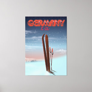Toile Allemagne Ice Ski poster voyage