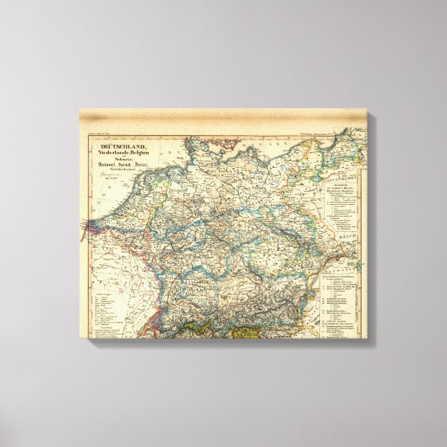 Toile Allemagne Pays-Bas Belgique (Recto)