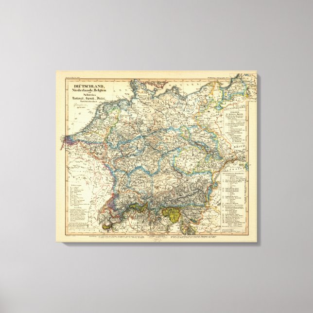 Toile Allemagne Pays-Bas Belgique (Recto)