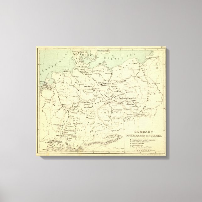 Toile Allemagne, Suisse, Pays-Bas (Recto)