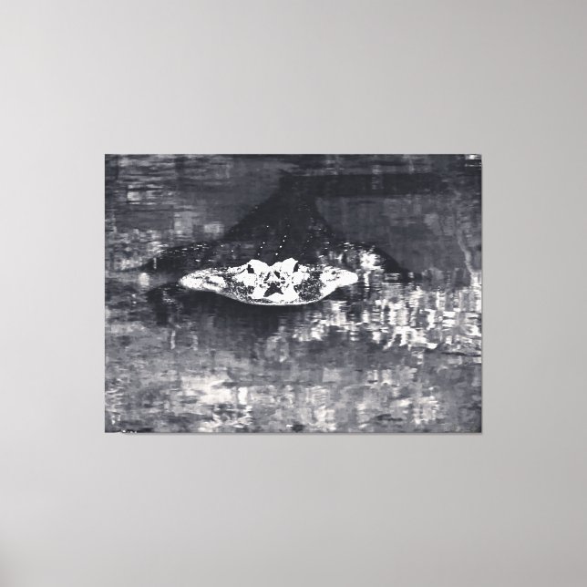 Toile Alligator dans des eaux mystérieuses (Recto)