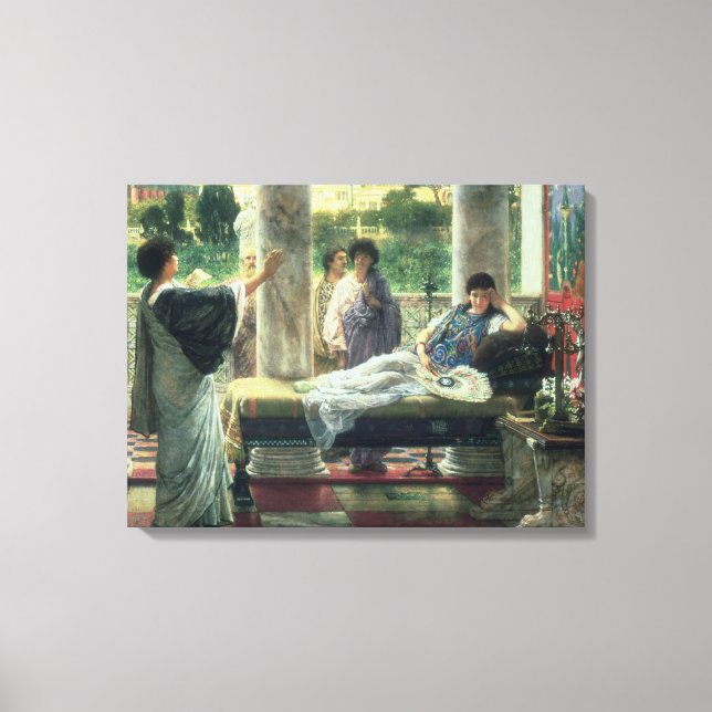 Toile Alma-Tadema | Catulus Lire ses poèmes (Recto)