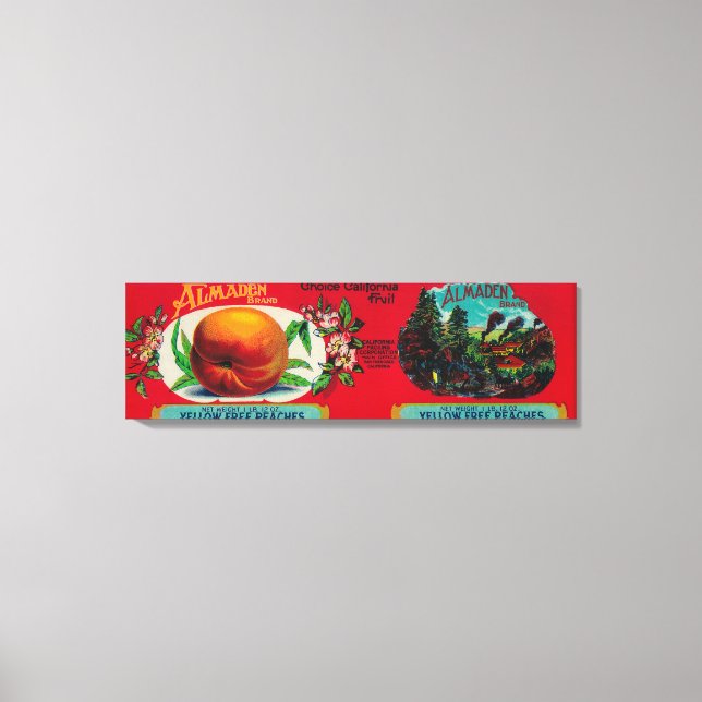 Toile Almaden Peach Étiquette (Recto)