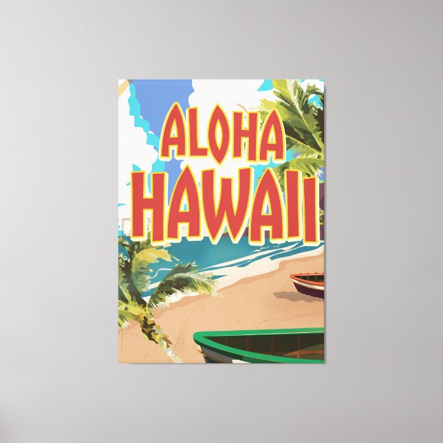 Toile Aloha Hawaii poster Voyage (Recto)