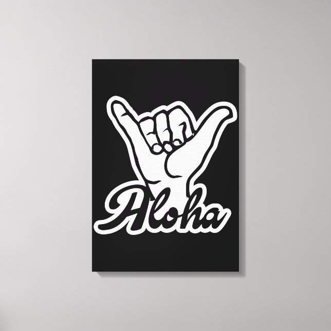 Toile Aloha Shaka Main, Hang Loose signe (Recto)