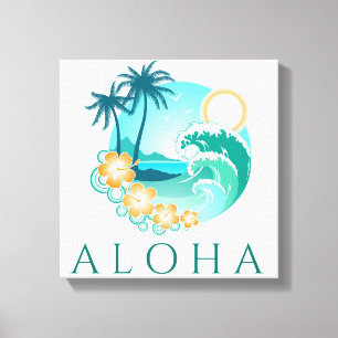 Toile Aloha Tropical Canvas Imprimer