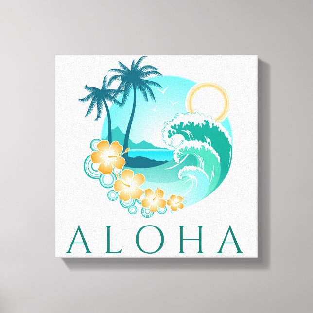 Toile Aloha Tropical Canvas Imprimer (Recto)