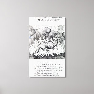 Toile Alors que la Salamandre vit en feu