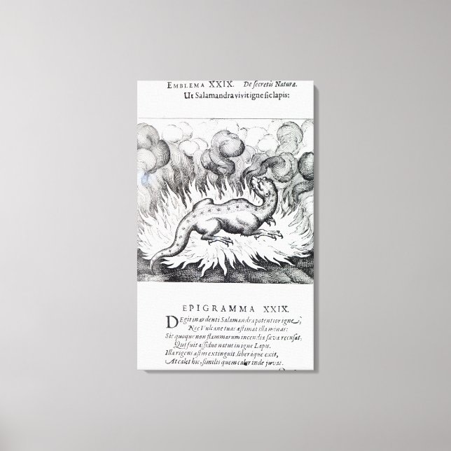 Toile Alors que la Salamandre vit en feu (Recto)
