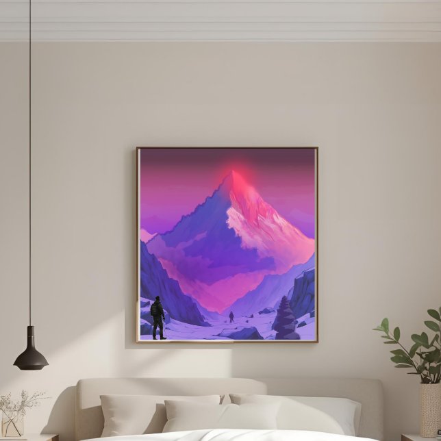 Toile Alpenglow Everest S'ÉLEVER Motivation minimaliste (Créateur téléchargé)