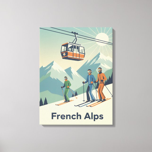 Toile Alpes vintages : Mi-Siècle (Recto)