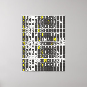 Toile Alpha-Bravo-Charlie