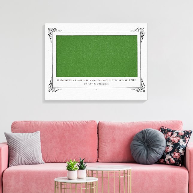 Toile Alphonse Allais, Avril Fools, Vert, Art Abstrait (Insitu(Salon))