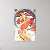 Alphonse Mucha Danse Vintage Art Nouveau peinture