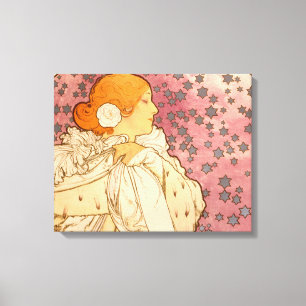 Toile Alphonse Mucha La Dame Aux Camelias : Art Nouveau 