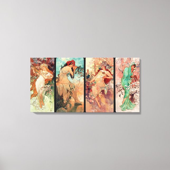 Toile Alphonse Mucha, Les Quatre Saisons (1896)  (Recto)