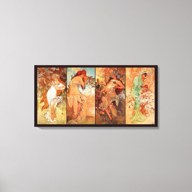 Toile Alphonse Mucha, Quatre Saisons (Recto)