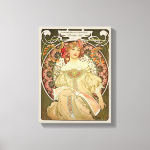 Toile Alphonse Mucha Rêverie Daydream CC0103 Art nouveau