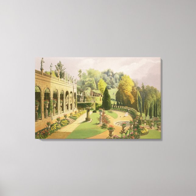 Toile Alton Gardens, de The Gardens of England, 1857 (Recto)