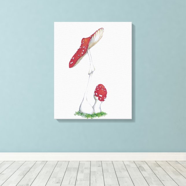 Toile Amanita muscaria (Insitu (Plancher de Bois))