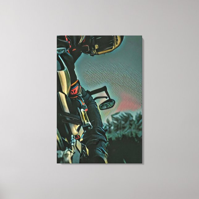 Toile amant de course de moto cadeau (Recto)