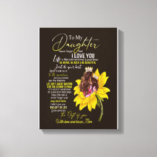 Toile Amants de fille   À ma fille Amour Maman