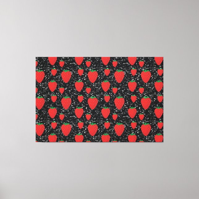 Toile Amants de fruits rouges de fraise Élégants (Recto)