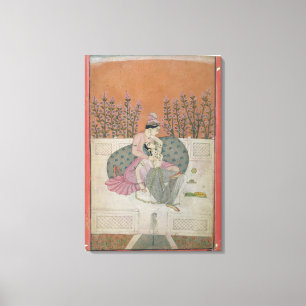 Toile Amants sur une terrasse, Pahari