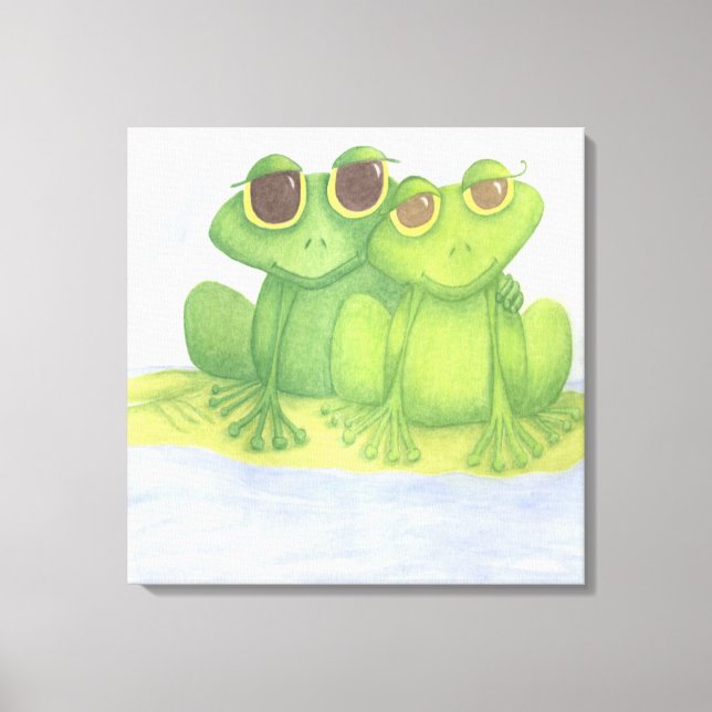 Toile Amateurs adorables de grenouilles (Recto)