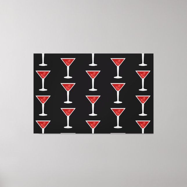 Toile Amateurs de cocktail Manhattan barman alcool lique (Recto)