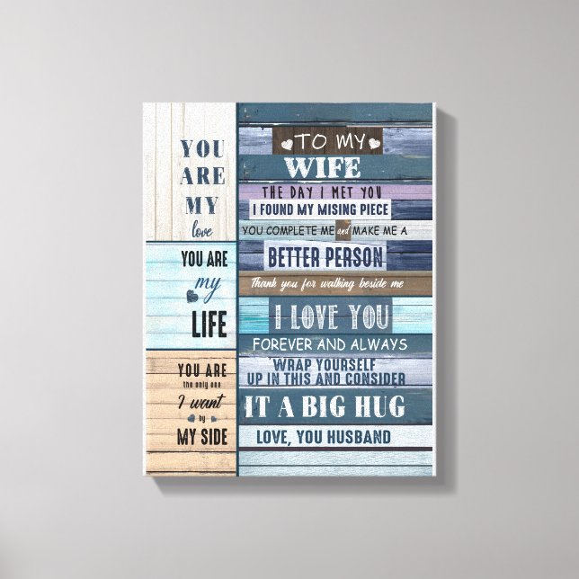 Toile Amateurs de femmes | À Ma Femme Je T'Aime Amour Ma (Recto)