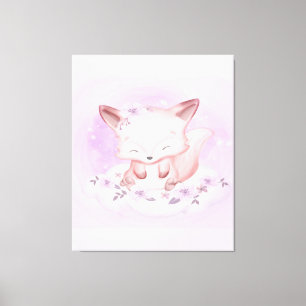 Toile Amateurs de renard de bébé aquarelle Cadeau pour