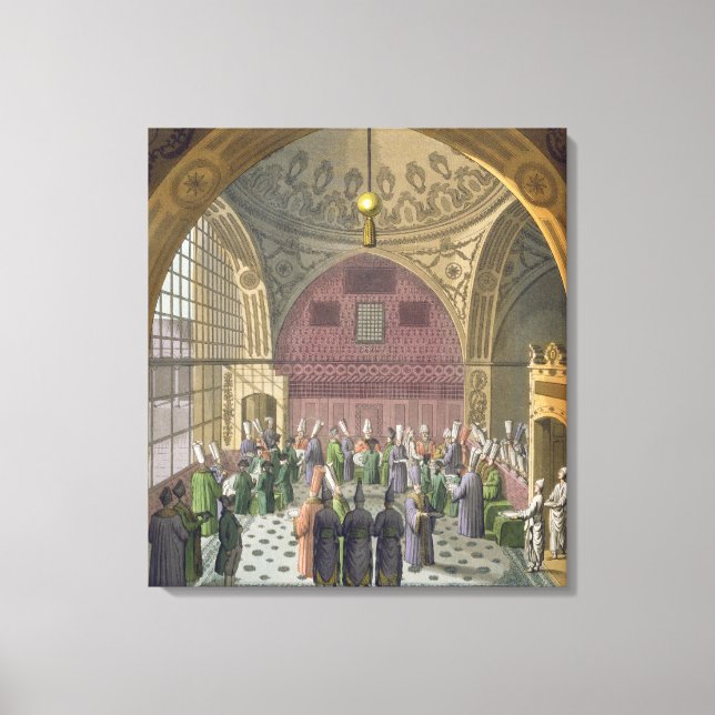 Toile Ambassadeurs dans la salle d'audience du Grand Viz (Recto)