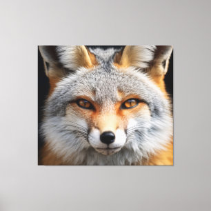 Toile Amber Eyes Fox Art - Photoréalisme Peinture numéri