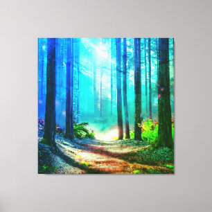 Toile Ambiance de la forêt magique