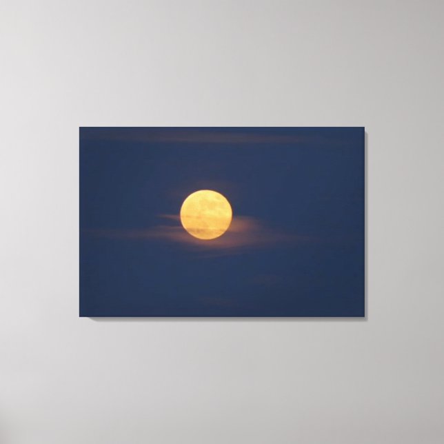 Toile Ambiance Lune romantique Aquarelle Art original (Recto)