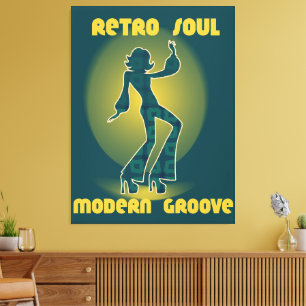 Toile Âme Rétro Groove Moderne