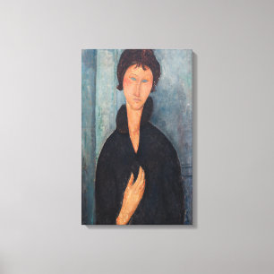 Toile Amedeo Modigliani - Femme aux yeux bleus