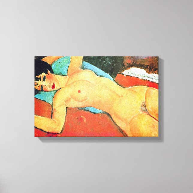 Toile Amedeo Modigliani - Femme couchée (Recto)