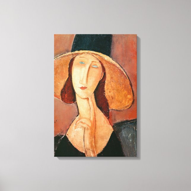 Toile Amedeo Modigliani - Jeanne Hebuterne en grand Casq (Recto)