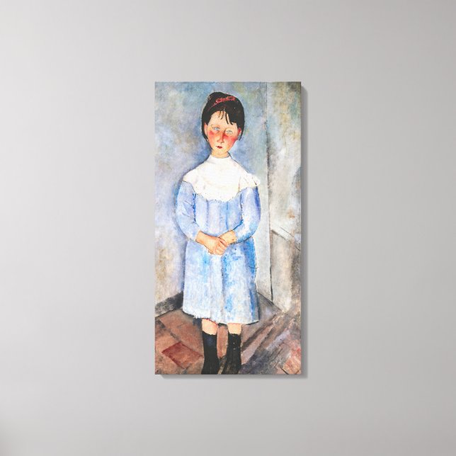 Toile Amedeo Modigliani - Petite Fille en Bleu (Recto)