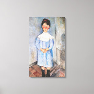 Toile Amedeo Modigliani - Petite fille en bleu