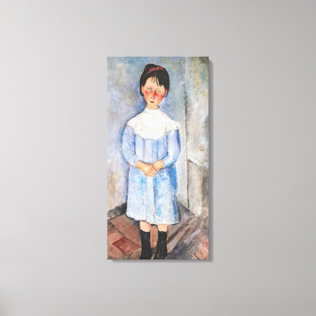 Toile Amedeo Modigliani - Petite Fille en Bleu (Recto)